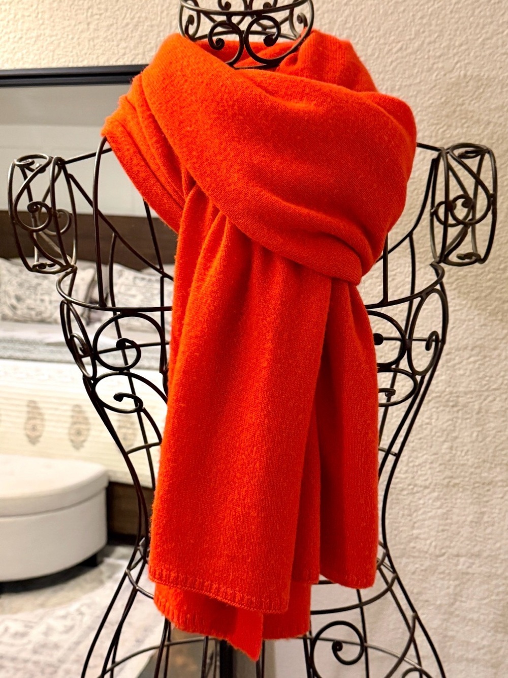 Amicale 100% Cashmere Red Scarf